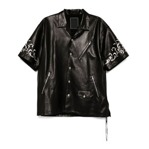 Camisa de Cuero de Diseño para Hombre, Cuero Suave de Primera Calidad, Detalle de Botones, Prenda Contemporánea, Fabricación Personalizada, OEM, ODM, Venta al Por Mayor - Product Image 1