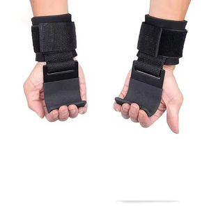 Custom Wholesale Heavy Duty Weightlifting Hook Grips with Straps Non <b>Slip</b> Gym Training Power Lifting Hooks Cheap Price OEM - Product Image 2