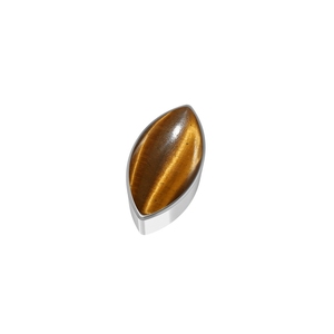 Premium Silver Plated Classic 925 Sterling Silver Adjustable Slider Butterfly Tiger Eye Mix Shapes Spring <b>Lock</b> <b>Cable</b> Chain Bezel - Product Image 5