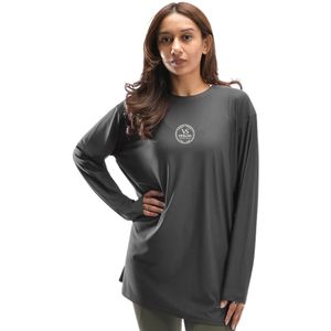 Active <b>Top</b> Long Sleeve <b>Women's</b> T-Shirt Dark Grey Color Breathable Quick Dry Lightweight Sports Gym Fitness Running Workout - Product Image 1