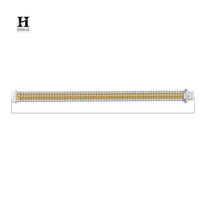 Pulsera de tenis de lujo de 4 filas en amarillo canario, pulsera de eternidad de eslabones anchos con diamantes de laboratorio de dos tonos, joyería fina para mujer - Product Image 4