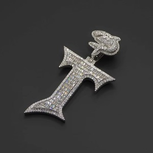 Colgante Personalizado de Hip Hop para Hombre, con Nombre de Rapero, Totalmente Cubierto de Moissanita, Plata 925, Pasa el Test de Diamantes - Product Image 6