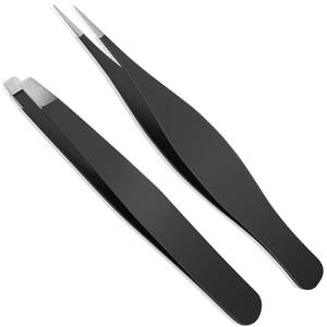 Pinzas de Cejas de Alta Calidad para Mujeres y Hombres, Pinzas Profesionales de Acero Inoxidable Inclinadas y Puntiagudas para Vello Encarnado - Product Image 3