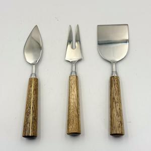 ชุดอุปกรณ์ชีส 3 ชิ้น ด้ามเรซิ่น พร้อมด้ามไม้ สำหรับเครื่องครัวและของใช้บนโต๊ะอาหาร ราคาถูกที่สุดในอินเดีย - Product Image 1