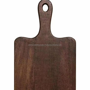 Tablas de cortar de madera de acacia para cortar verduras y carne Superficie de corte Tablero de madera maciza Tablero artesanal Cocina rústica - Product Image 1