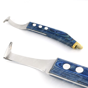 Outils de maréchal-ferrant professionnels de haute qualité Couteau à sabot à double tranchant Couteau à crochet pour sabot de mouton de bétail avec poignée en bois - Product Image 3