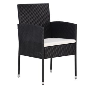Set da pranzo Patio nero da 5 pezzi - Product Image 6