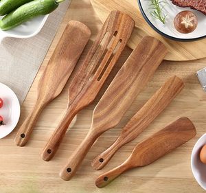 ชุดตะหลิวไม้กระถินเทศ 5 ชิ้น ทนความร้อน สำหรับเครื่องครัวเคลือบกันติด - Product Image 4
