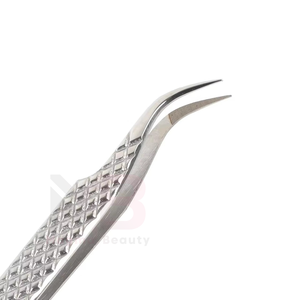 Stainless Steel Eyelash Tweezers Set <b>Smooth</b> Tip Plain Grip Multi Color Coated Professional Extension <b>Tools</b> - Product Image 4