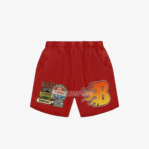 Conjunto de Sudadera con Capucha y Pantalones Cortos con Estampado de Llamas para Niños, Ropa Casual de Calle, Traje de Dos Piezas - Product Image 3
