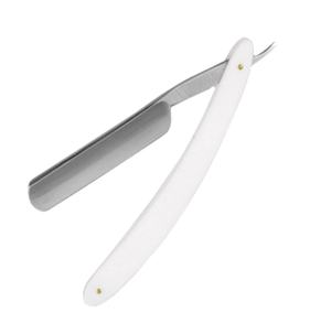 Maquinilla de afeitar de acero inoxidable, soporte de hoja fina para Barba, Manual de plástico blanco, maquinilla de afeitar para Barba - Product Image 1