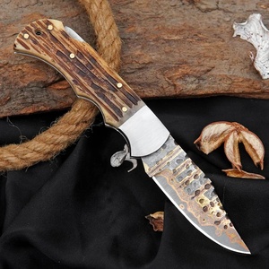 Couteau de poche pliant en cuivre Damas, fait main, de qualité supérieure, idéal pour cadeau, vente en gros, marque privée, OEM, ODM, gravure personnalisée - Product Image 4