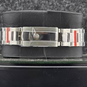 Montre de luxe pour homme 41 mm, acier inoxydable, style mécanique automatique, cadran gris ardoise, chiffres romains verts, montre-bracelet - Product Image 5