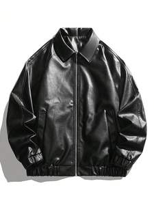 Vestes d'hiver en cuir avec logo frontal, faible MOQ, prix de gros, vestes en cuir pour la vente en ligne - Product Image 4