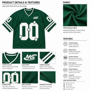 Camiseta deportiva de malla personalizada OME, cuello en V, manga corta, corte holgado, con gráfico de estrella y número, estilo urbano Y2K, ¡en oferta! - Product Image 4