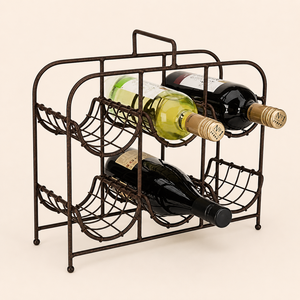Modern Antique Gold Honeycomb <b>Wine</b> Rack Hexagonal Metal Tabletop Holder for Kitchen & Bar <b>Wine</b> Bottle Storage Display - Product Image 3