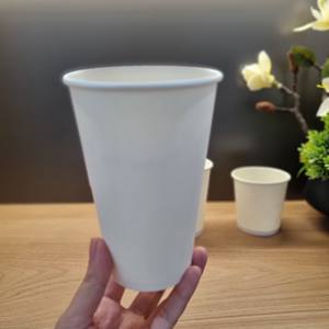 Vasos de papel desechables para café y té, producto ecológico, 8oz 10oz 14oz, blanco, gran venta, entrega rápida, precio de proveedor. - Product Image 6