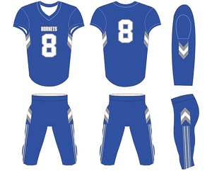 Uniforme de Fútbol Americano Sublimado Personalizado, de Alta Calidad, con Pantalones Cortos de Compresión para Competición - Product Image 6