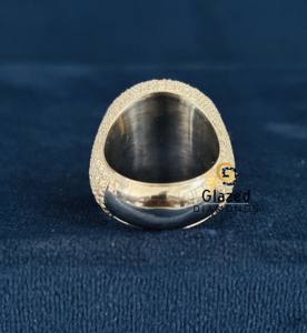 Bague pour homme en argent sterling 925 avec diamants étincelants C 17, style hip-hop, sertie de moissanite et de diamants ronds - Product Image 3