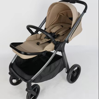 Poussette bébé légère pliable d'une seule main, système de voyage de luxe avec amortissement des chocs, OEM