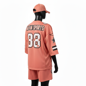 Conjunto de Pantalones Cortos de Fútbol para Mujer, Tela de Malla de Poliéster de Alta Calidad, Estilo Panel con Absorción de Humedad, Estampado Personalizado, Conjuntos para Mujer 100% Algodón - Product Image 5