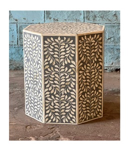 Tabouret en os incrusté, modèle tendance, le plus vendu, style personnalisé, design de table basse haut de gamme - Product Image 6