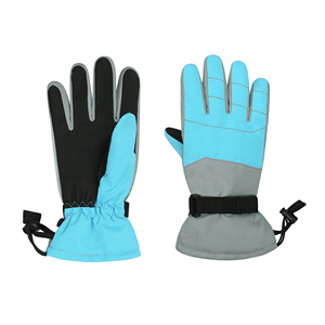 Guantes de Esquí de Cuero Vacuno Cálidos y Resistentes al Frío, Térmicos, Impermeables, con Cierre de Velcro, Unisex - Product Image 3