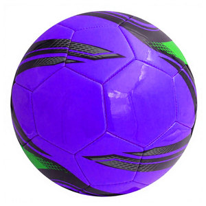 Ballon de football taille 5 en PU, design noir et violet, pour l'entraînement - Product Image 3