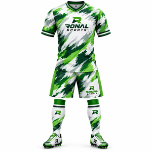 Conjunto de camiseta de fútbol transpirable de alta calidad, 100% poliéster, uniforme de fútbol personalizado a la venta a bajo precio. - Product Image 1
