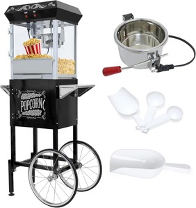 เครื่องทำป๊อปคอร์นเชิงพาณิชย์ขนาด 16 ออนซ์, 1440 วัตต์, เครื่องทำป๊อปคอร์นสำหรับโรงภาพยนตร์, เครื่องทำป๊อปคอร์นแบบตั้งโต๊ะสีแดงพร้อมระบบควบคุม 3 ปุ่ม - Product Image 3