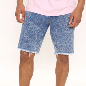 Shorts de Mezclilla de Cintura Alta, Corte Recto y Holgado, 100% Algodón, Transpirables, Estilo Hip Hop Vintage, Personalizados - Product Image 1