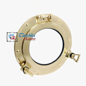 กระจกตกแต่งผนังทรงกลมขนาด 9 นิ้ว สีทอง ของ Tanishka Exports สำหรับตกแต่งบ้านสไตล์โจรสลัด ลายเรืออับปางสมัยใหม่ ทำจากอะลูมิเนียม เหมาะสำหรับงานแต่งงาน - Product Image 6