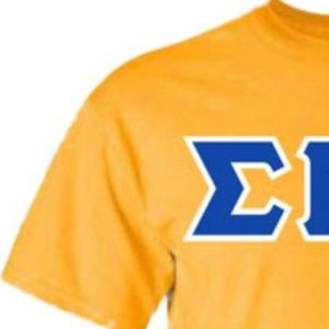 Camiseta con letras Sigma Gamma Rho para mujer, camiseta gráfica de algodón de manga corta con cuello redondo, ropa informal de hermandad, top de moda personalizado - Product Image 5