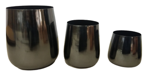 Ensemble de 2 vases décoratifs en métal martelé laiton antique, grands vases à fleurs pour la maison, le salon, le hall d'hôtel, la décoration de mariage - Product Image 5