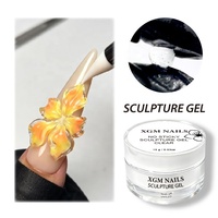 XGM NAILS HEMA TPO FREE 50ml Gel de modelage 3D transparent blanc laiteux, non collant, pour extension rapide et sculpture de fleurs