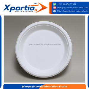 Plato Redondo de Bagazo 100% Compostable, Vajilla Desechable de Caña de Azúcar, Empaque Ecológico para Uso en Catering, Picnics y Fiestas al Aire Libre - Product Image 4