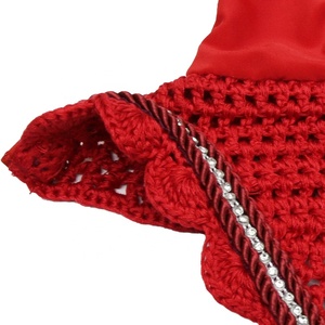 Voile en crochet équestre professionnel de haute qualité pour chevaux, accessoires équestres, bonnet d'oreille équin personnalisé avec cristaux faits à la main - Product Image 1