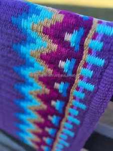 Tapis de selle tissés à la main de meilleure qualité Laine de Nouvelle-Zélande Double tissage Couleurs attrayantes pour la couverture de cheval de spectacle d'équitation occidentale - Product Image 3