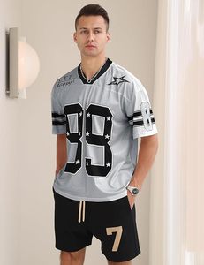 <b>Men</b> Mesh Training Jersey Wholesale Breathable <b>V</b> <b>Neck</b> Number Print Short Sleeve Sports Tee Manufacturer - Product Image 2