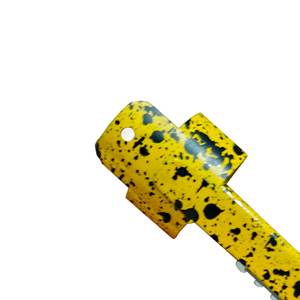 Stainless Steel Finger <b>Ring</b> Hair Texturizing Razor Yellow Speckled Barber Razor for Hair <b>Thinning</b> Real Supplier Custom Logo OEM - Product Image 2