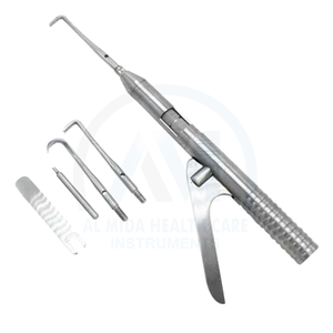 Pistola removedora de coronas dentales, removedor manual de doble punta, herramienta dental de acero inoxidable, instrumentos dentales reutilizables - Product Image 1
