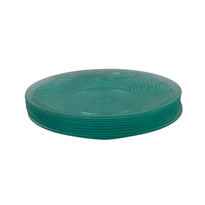 Teal Plastic Round <b>Tray</b> PP Material Household Use 190mm Diameter Stackable Design - Product Image 5