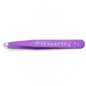 Ergonomic Customized <b>Eyebrow</b> Tweezers Slanted Tip Non-Slip Precision Beauty Tool Professional Stainless Steel <b>Hair</b> <b>Removal</b> - Product Image 6