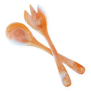 Juego de 2 Servidores de Ensalada de Resina con Diseño de Caparazón de Tortuga, Cucharas Elegantes Aptas para Lavavajillas, para Ensaladas, Postres, Decoración del Hogar y Vajilla - Product Image 3