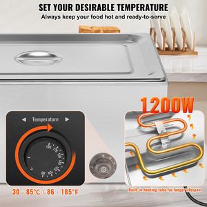 Commerciale elettrico 19Qt Pan Bain Marie bancone cibo cibo più caldo riscaldamento e attrezzature di tenuta - Product Image 3