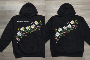 Hoodie en molleton de coton 1:1 avec impression en relief 'Tears' pour designer de jeans personnalisés, 350 g/m² - Product Image 3