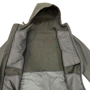 Chaqueta de Senderismo con Capucha, Impermeable, Cortavientos, Clásica de Invierno, Color Sólido, Poliéster, Cierre Completo con Cremallera, Ropa de Exterior para Hombre - Product Image 1
