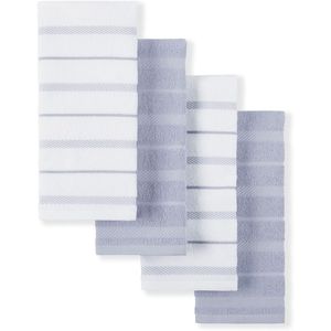 Juego de 4 Paños de Cocina Color Crema/Blanco de 16"x26" - Product Image 1