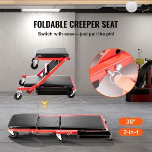 Sgabello da Officina Pieghevole a Z da 36 Pollici, Capacità 300 Libbre, Strumento per Riparazioni Auto per Meccanici - Product Image 2