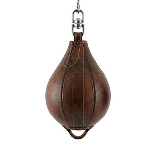 Balón de Boxeo Profesional de Cuero Marrón Reforzado para Entrenamiento de Reflejos y Precisión - Product Image 3